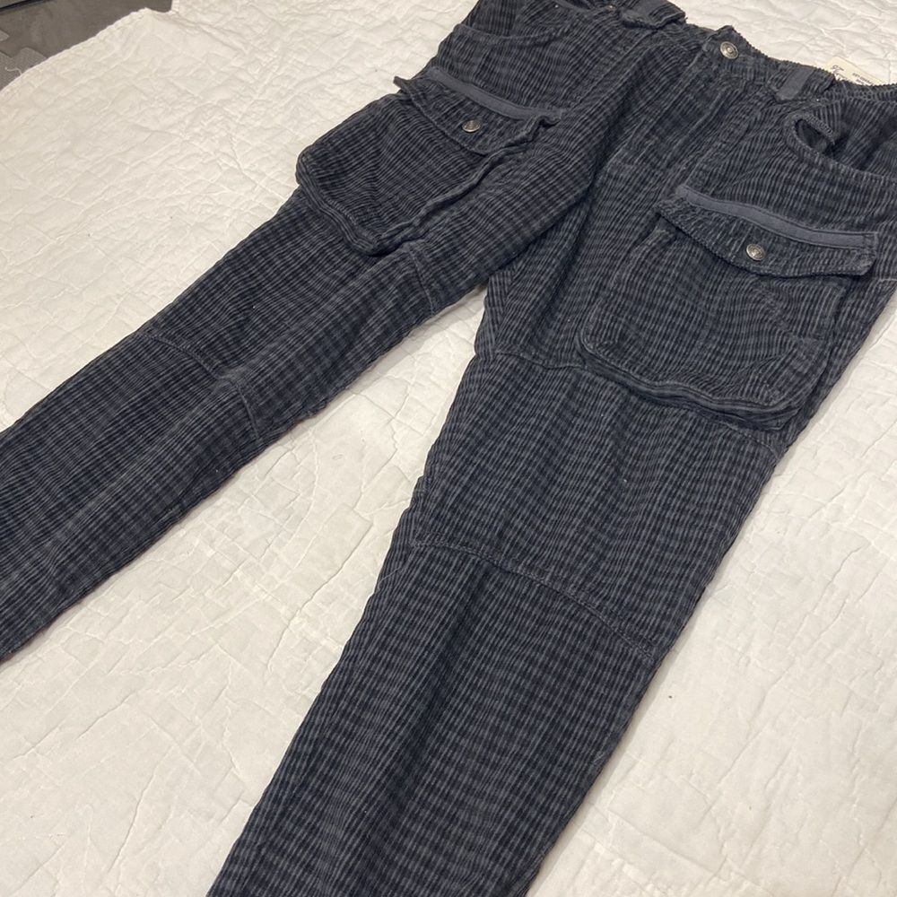 We The Free The London Calling Low Rise Tapered Leg Corduroy Plaid Pants sz26 - Picture 8 of 14